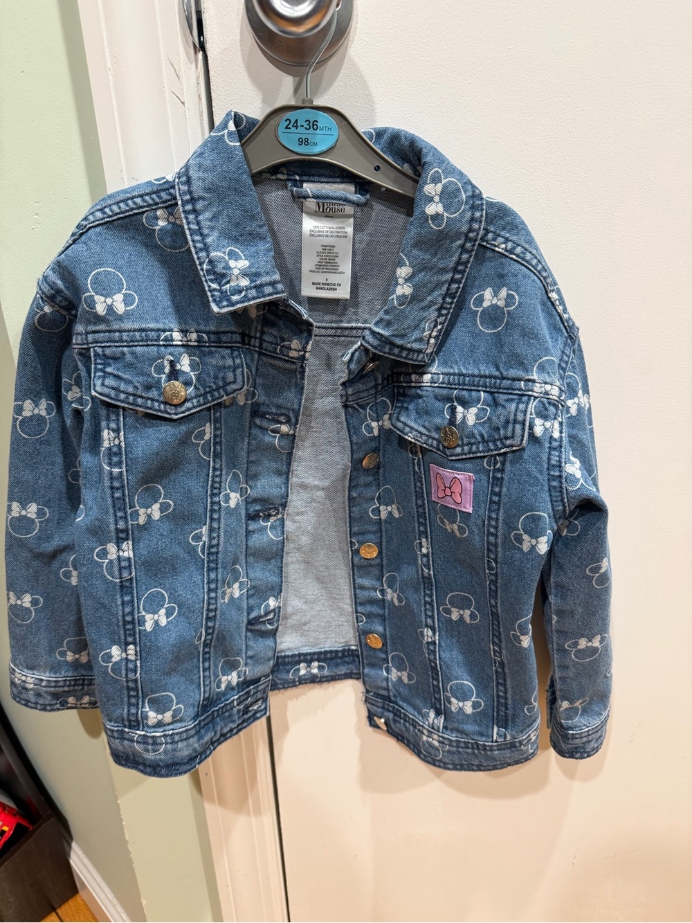 Girls Minnie Mouse Denim Jacket